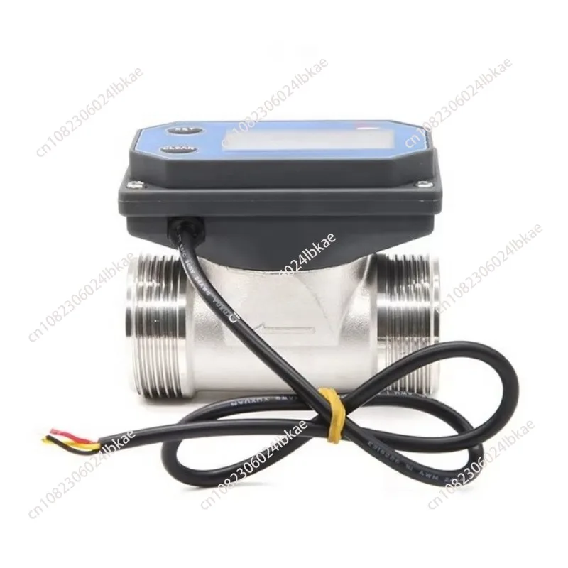 Accumulating reverse flow turbine flow meter, stainless steel 2inch, male threaded port, fluid turbine water flow sensor