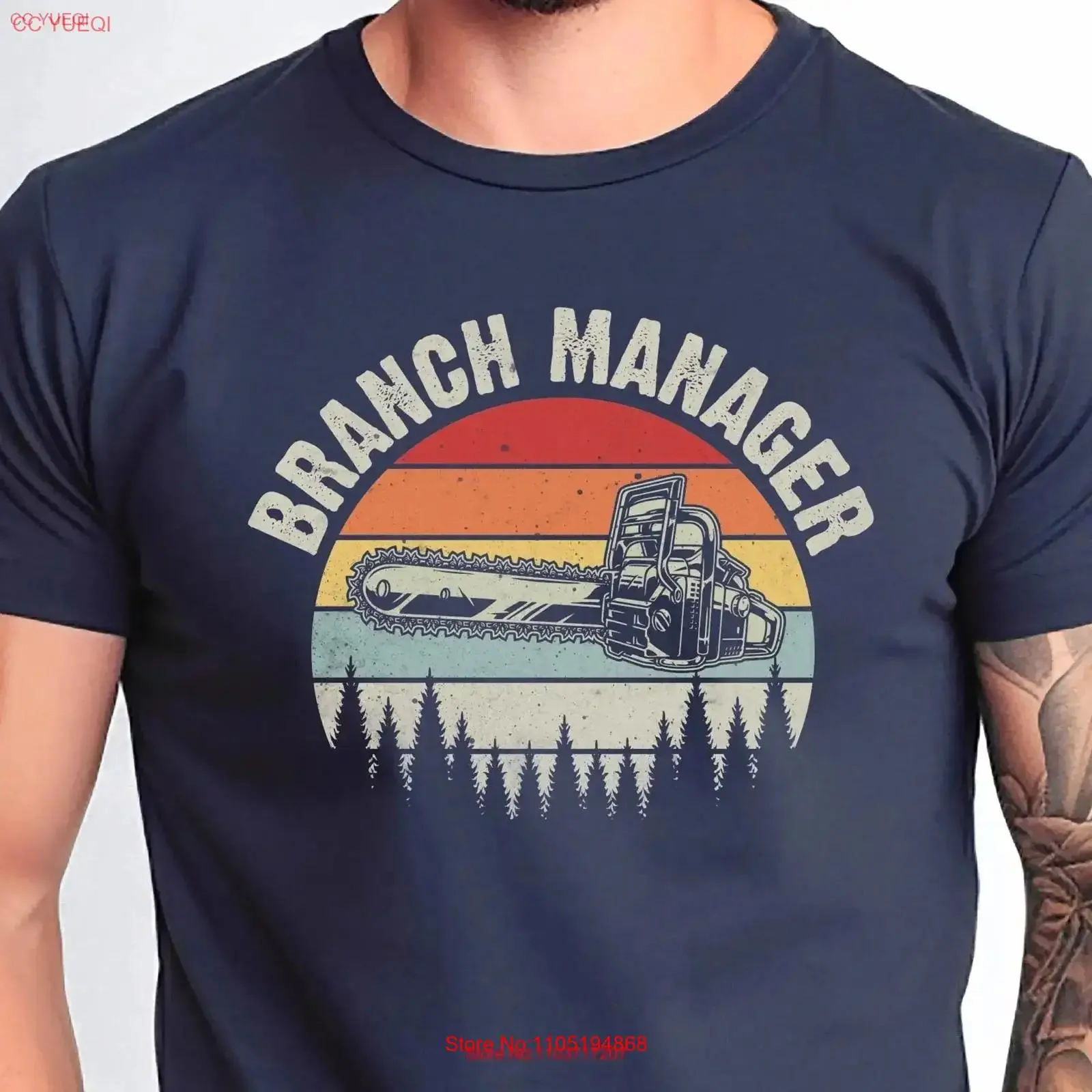 Branch Manager T Shirt Lumberjack Axes Funny for Logger Carpenter Woodworker Distressed Desing vintage Washed Casual Stylish