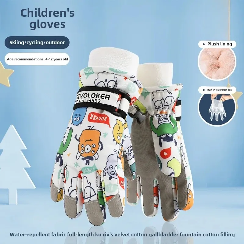 Gants de ski doublés imperméables, épais et chauds, antidérapants, spécialisés, accessoires de diver