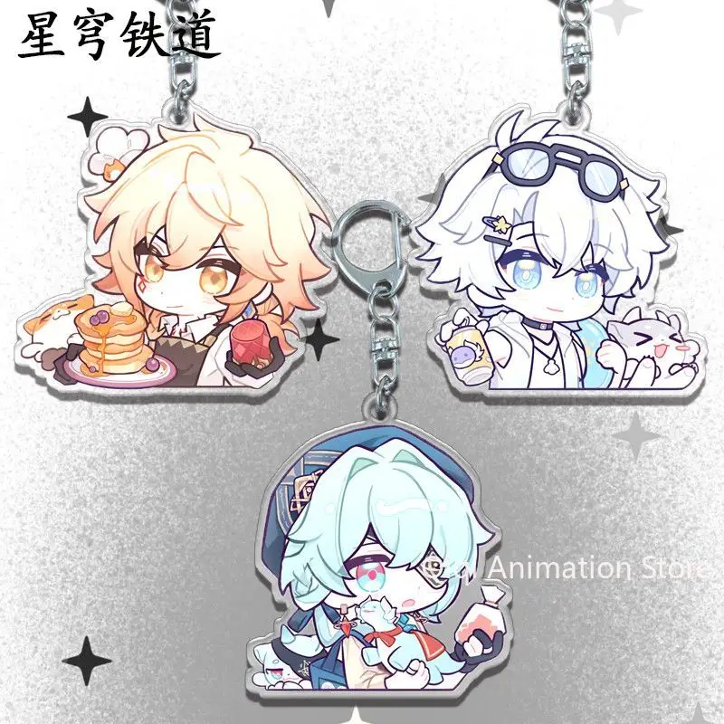 

3pcs Honkai: Star Rail Anaxagoras Keychain Cosplay Women Group Idol Props Anime Jewelry Gifts Halloween Costume Accessories