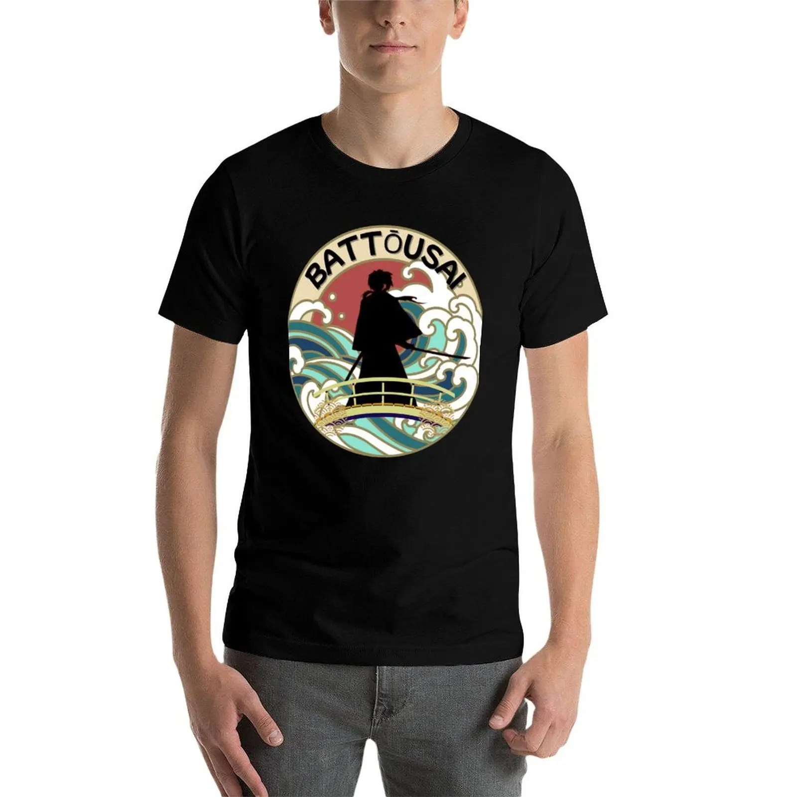 باتوساي تي شيرت قطن تي شيرت حزمة رجل تي شيرت الصيف رجل تي شيرت قطن تي شيرت