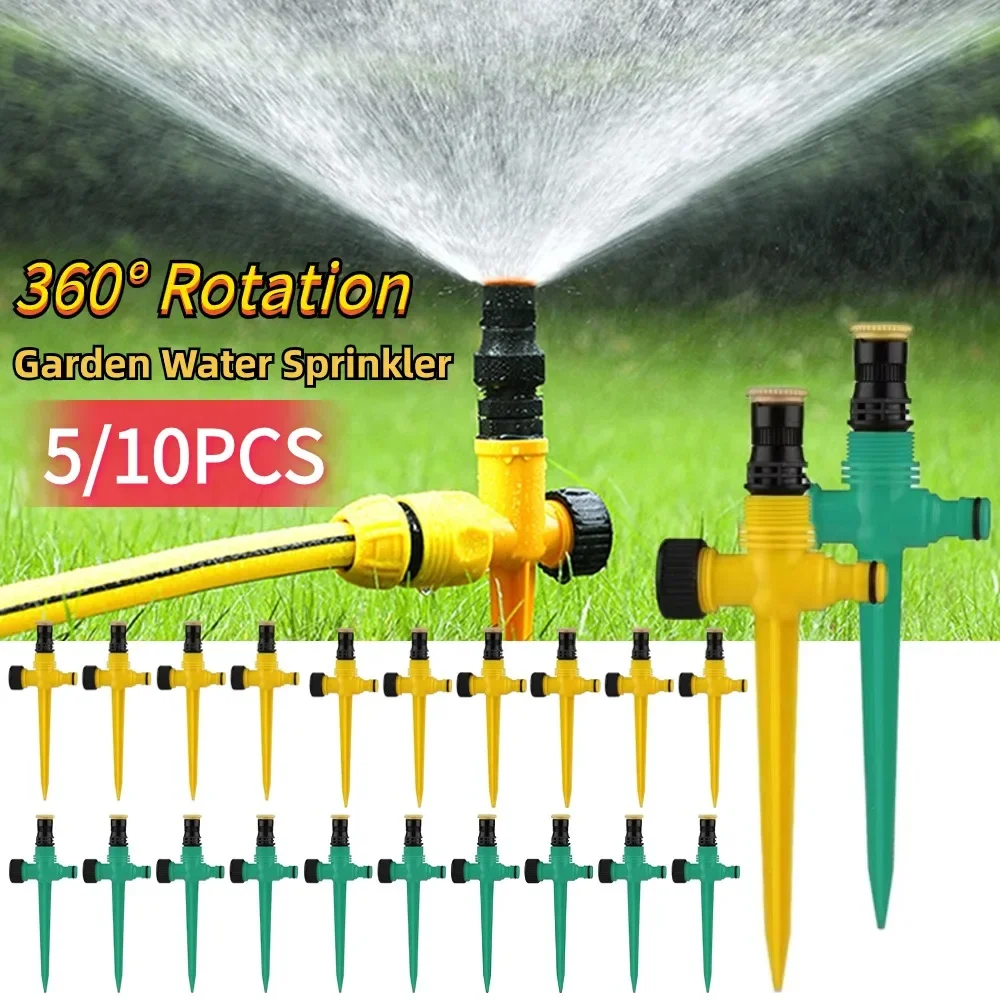 

5/10pcs 360° Rotation Sprinkler Automatic Lawn Irrigation Head For Garden Lawn Plant Watering System Sprinkler Irrigation Device