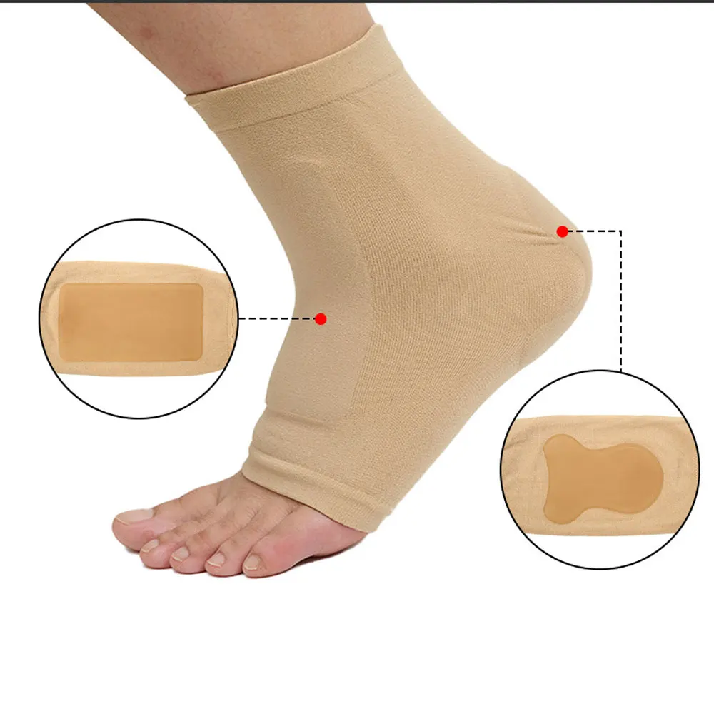 

1Pair Gel Pads Ice Skating Padded Protection Socks Malleolar Sleeves Protection of Front Foot Shin Achilles Tendon Heel Socks