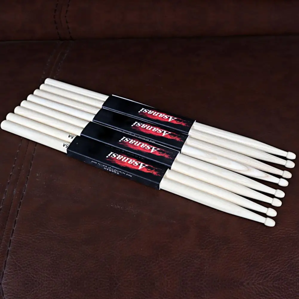 Drum Sticks Hickory Drum Sticks Ultralight Drop-shaped Drumsticks for Professional Drummers Non-slip Smooth Surface Design 1