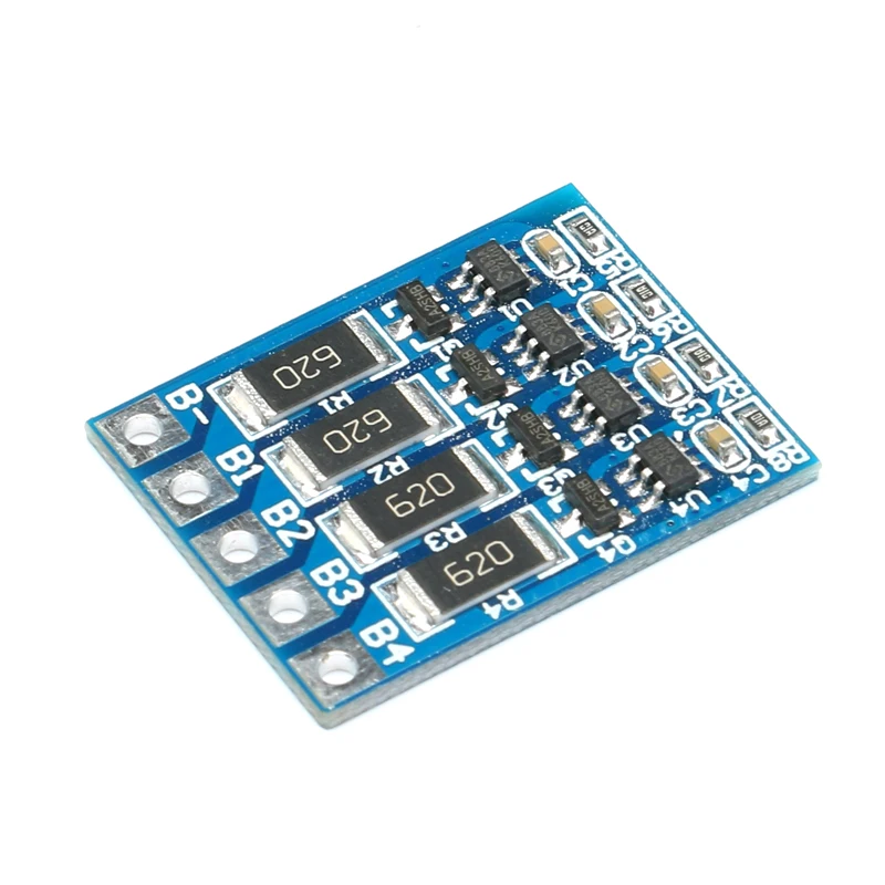 1PCS 4S BMS PCB Charging Equalizer Balance Function Protection Board 68mA Battery Lithium 18650 Batteries Balanced Module