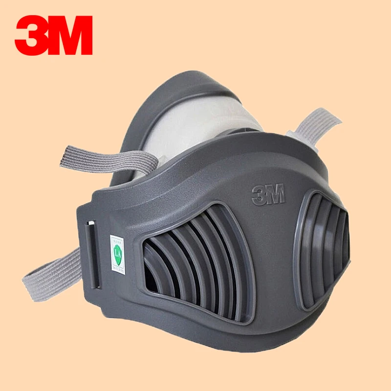 3M 1211 Industrial Mask Dust Mask Half Face Respirator Paint Protective Anti Dust 10pcs 1701 Filter Cotton Mining Carpentry