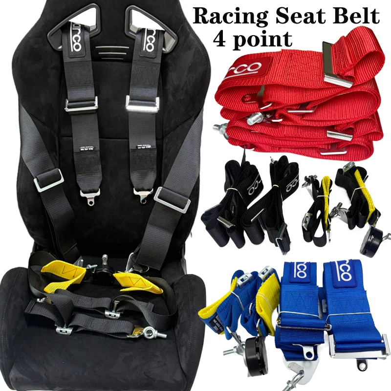 4 Point Seat Belt Racing Seat Belt Holder High Strength Car Safety Seat Belt Harness Car Accessori Interior FIA Quick Release