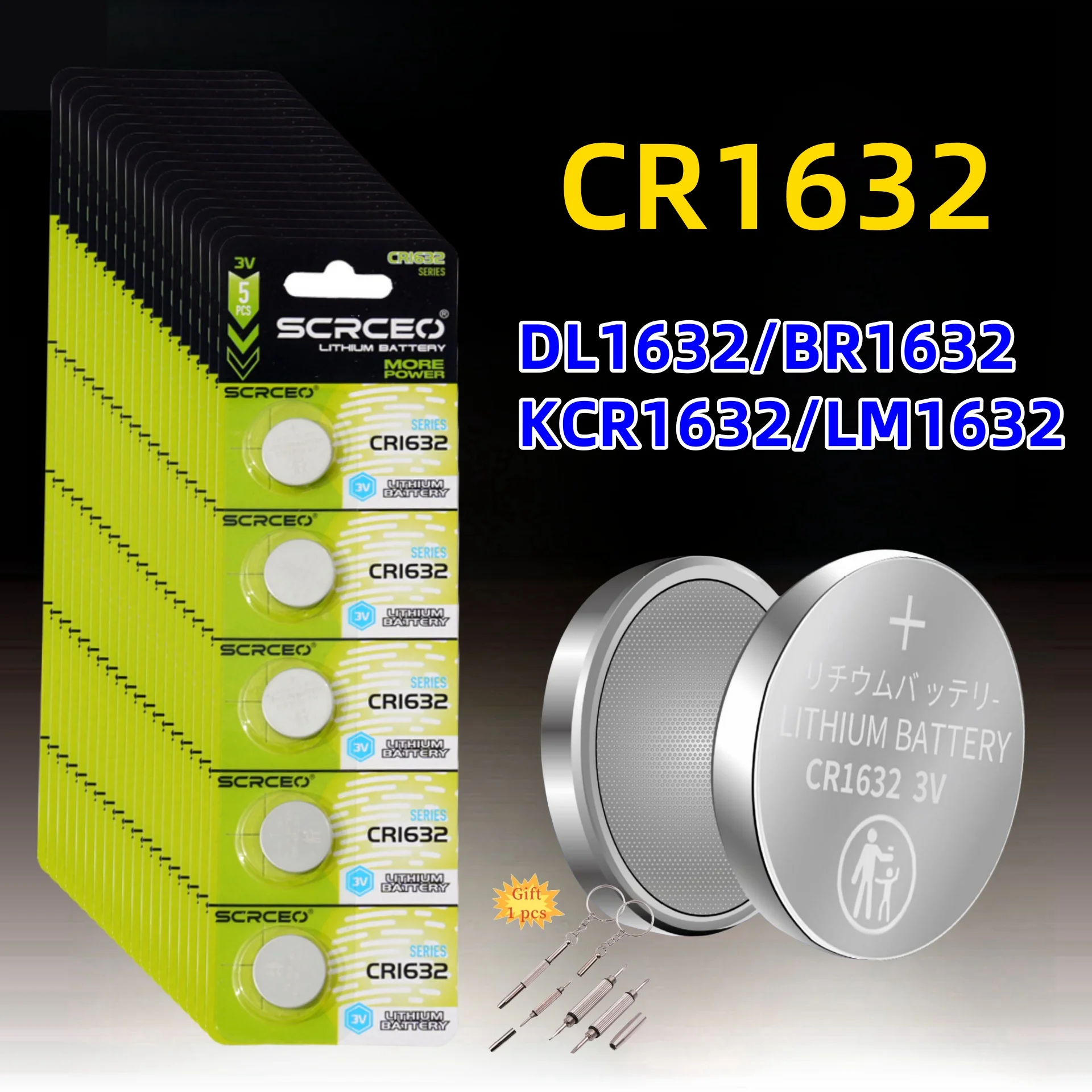 

2-50pcs 3V 120mAh CR1632 Coin Cells CR 1632 Batteries DL1632 BR1632 LM1632 ECR1632 Lithium Button Battery For Watch Remote Key