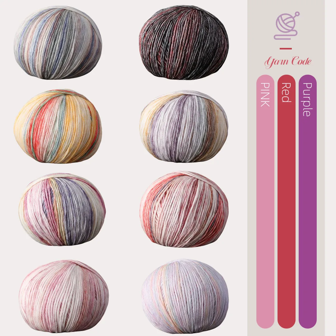 

200g Blended Yarn Large Capacity Knitting Yarn Crochet Products To Make DIY Doll Sweaters Clothes Handmade Hat 대용량 뜨게실