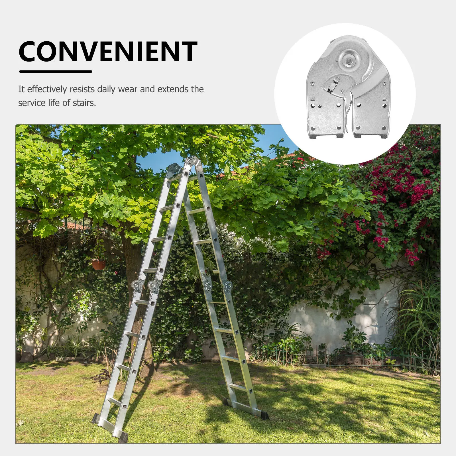 2 pcs Iron Ladder Joint Accessories Heavy Duty Stainless Steel Folding Step Ladder Hinge Replacement For Attic Stairs Repair