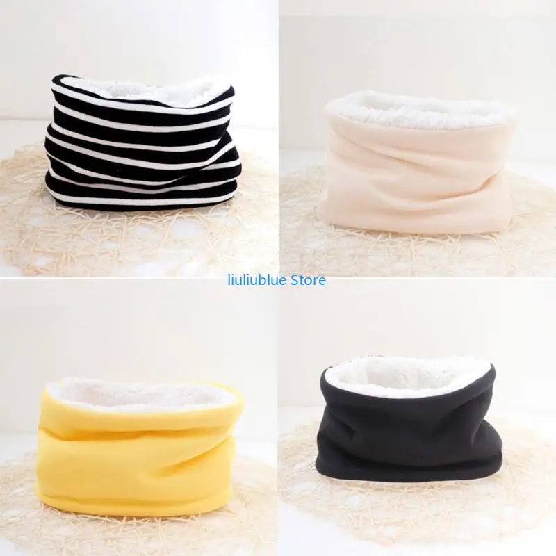 

Осенне-зимний детский шарф, однотонные плюшевые шарфы, шейный платок, детский толстый теплый воротник с воротником для мальчиков