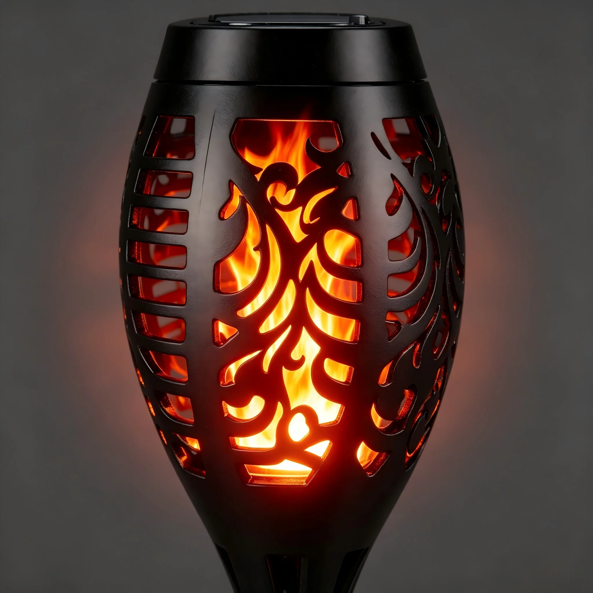 6/8/12 packSolar Torch Lights with warm Flickering Flame, Waterproof Outdoor Halloween Decorations for Garden Yard Path, Spooky Holiday Landscape Lighting for Haunted House Atmosphere, 51cm Solar Powered Stake Lights, 12cm Wide