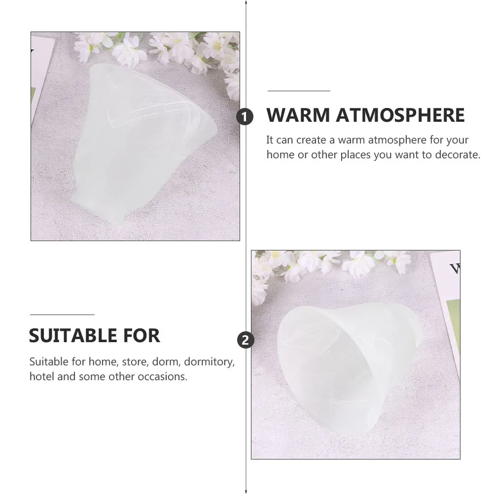 

3Pcs Glass Lamp Shade Premium Frosted Transparent Chandelier Ceiling Light Cover for Home Decor Glass Lamp Shade