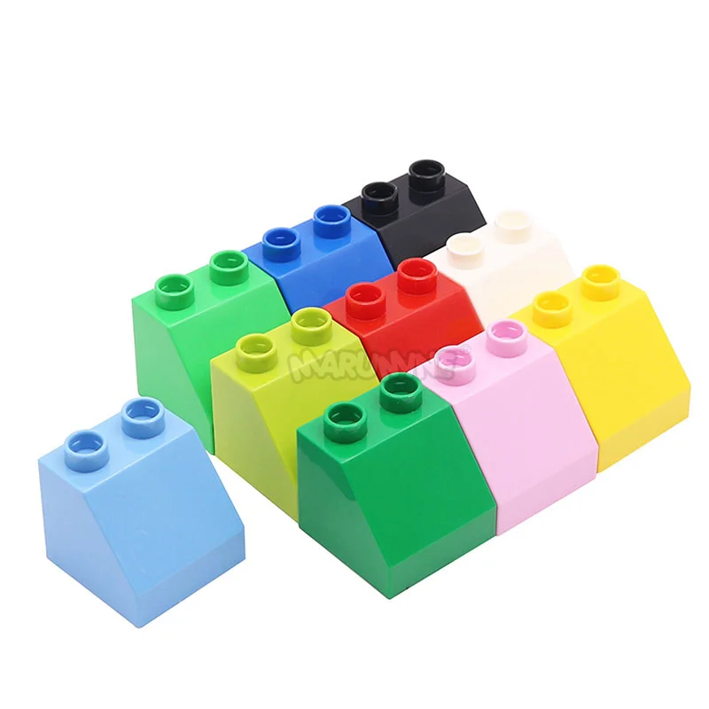 Marumine Large Size Brick Bevelled 2 Hole Building Blocks Parts MOC Classic Children's Construction Toys Accessories DIY  Models