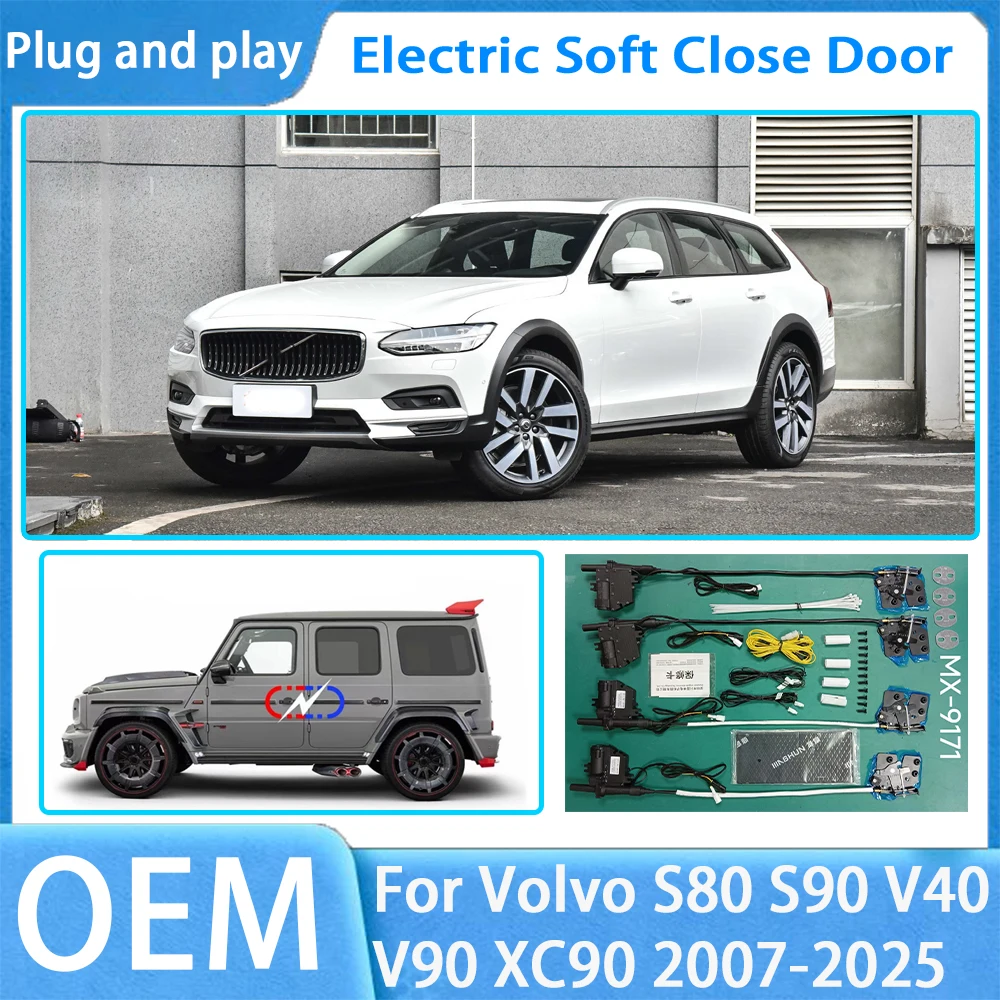 Para volvo s80 s90 v40 v90 xc90 oem sistema de porta de fechamento suave do carro automático elétrico puxar trava energia fechamento silencioso