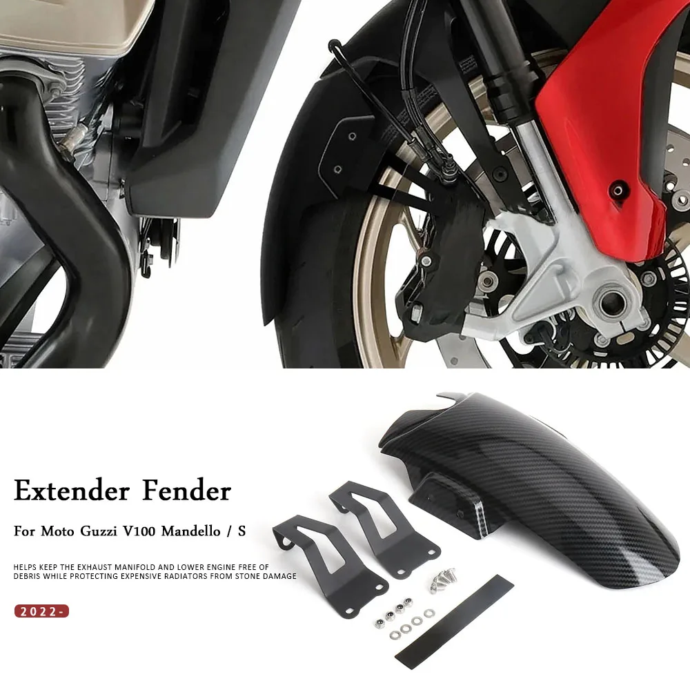 

For Moto Guzzi V100 Mandello Front Wheel Cover Mudguard V 100 MANDELLO S 2022 2023 2024 Motorcycle Accessories Extended Fender