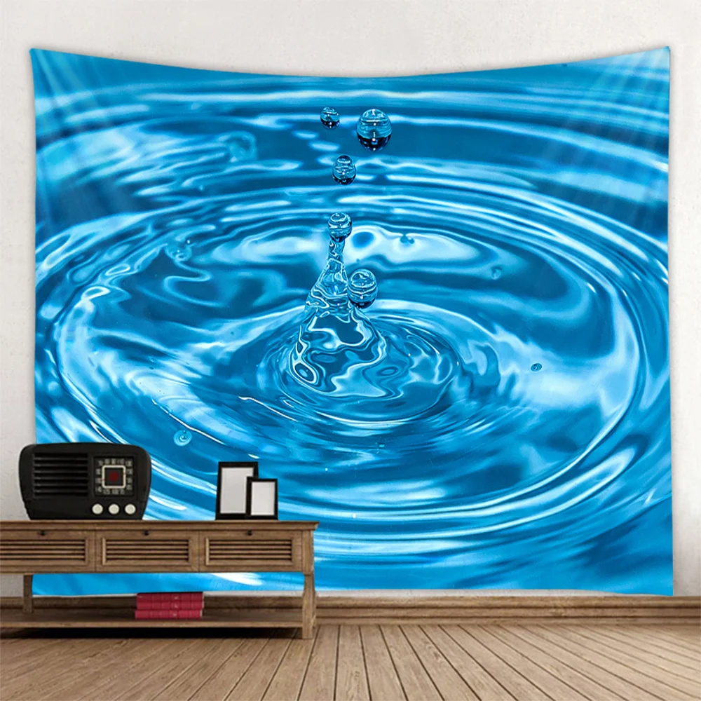 

Water droplet ripple tapestry wall hanging Bohemian aesthetic home wall decoration background cloth room art decoration tapestry