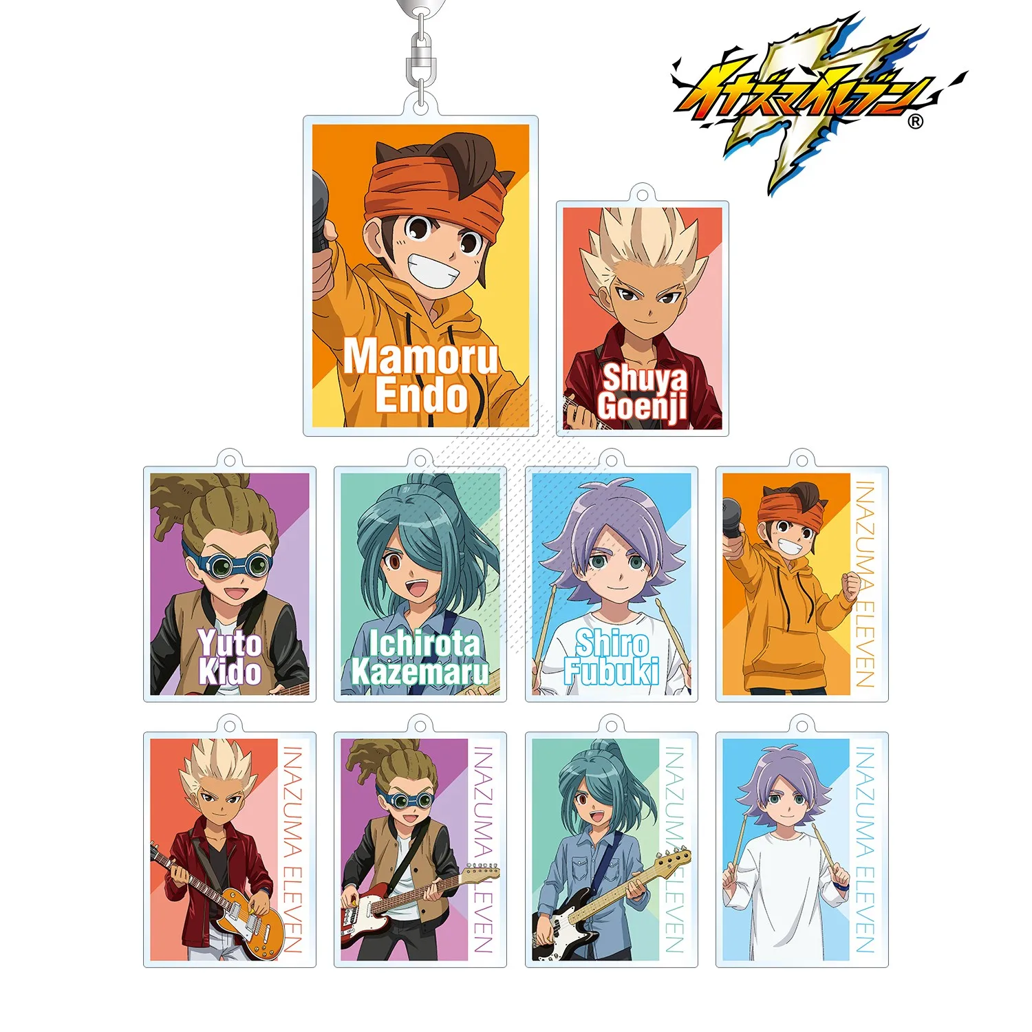 Anime INAZUMA ELEVEN 11 Keychain Doll Ryohei Haizaki Asuto Inamori Hiroto Kira Seiya Nishikage Acrylic Keyring Bag Pendant Gift