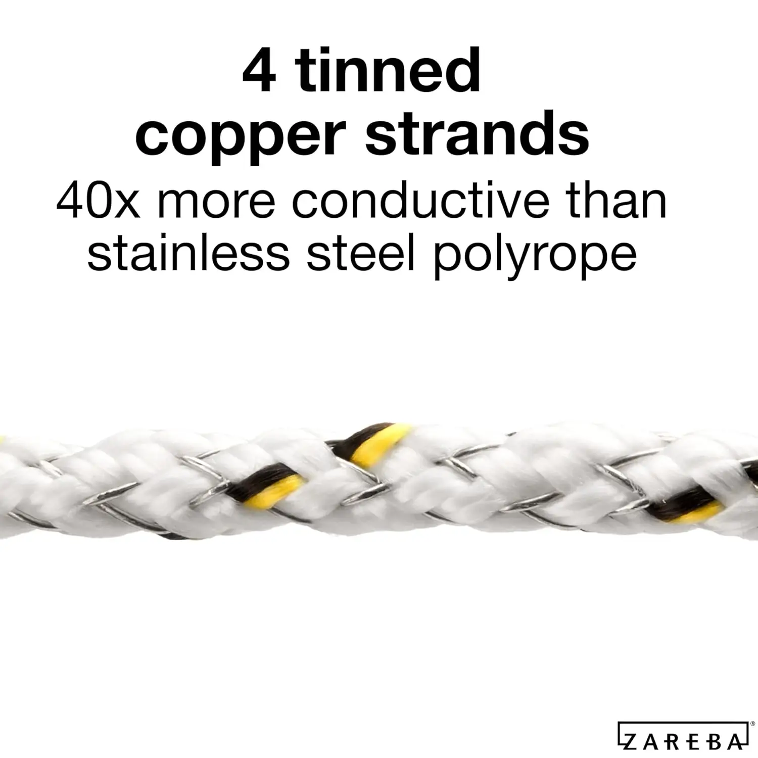 1000フィートの電気柵、4本の銅線入り、安全で耐久性のある囲いを実現する高視認性ポリブレードデザイン