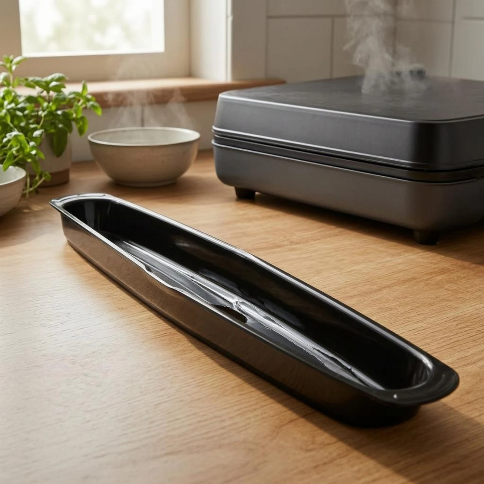 Grill Drain Tray Raised Edge Grill Grease Tray Drain Pan Replacement Easy to Clean Heat Resistant