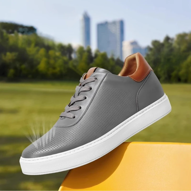 Height-increasing Shoes for Men's Increase 6cm Fashion Casual Sports Board Shoes Lightweight Comfortable Invisible Elevator Shoe