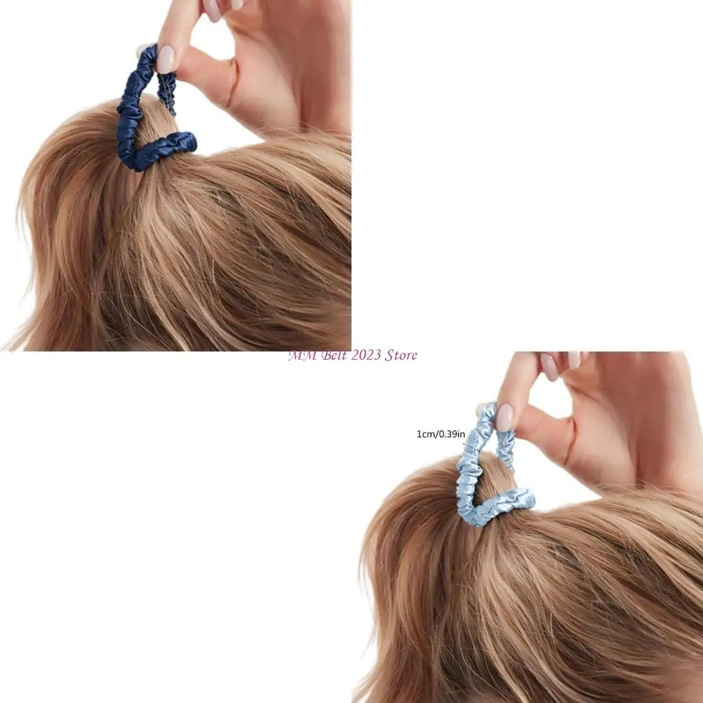 

49ME Простая, но стильная эластичная резинка для волос, уникальная мягкая шелковая повязка для волос, аксессуары для волос для и