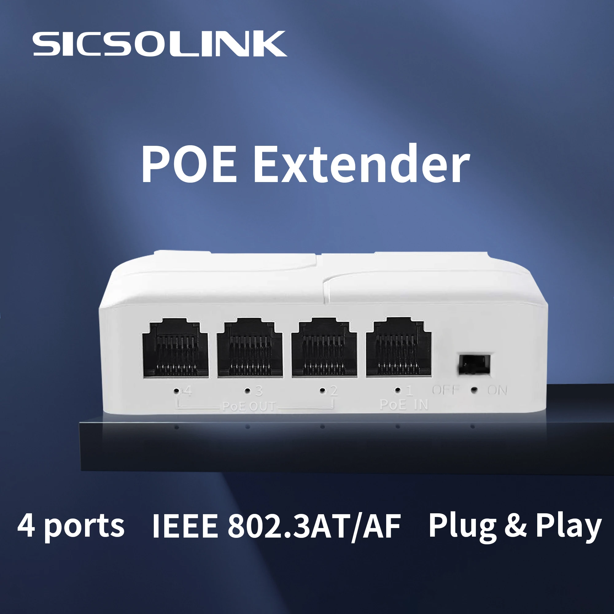 repetidor de comutador de rede gigabit poe extender portas 100 mbps 1000mbps 250m1in outieee8023at am poe nvr ip camera ap 01