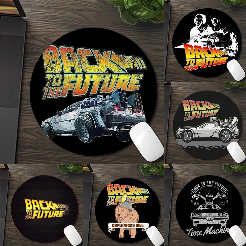 

Movie Back To The Future Round Custom Skin Office Desk Mat Table Keyboard Big Mouse Pad Laptop Cushion Office Desk Accessories