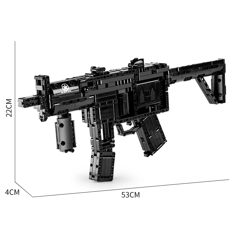 14001 Military Assembled Building Blocks MP5 Submachine gun Bricks Guns Series Model Army Firearms Kids Toys Boys Birthday Gifts