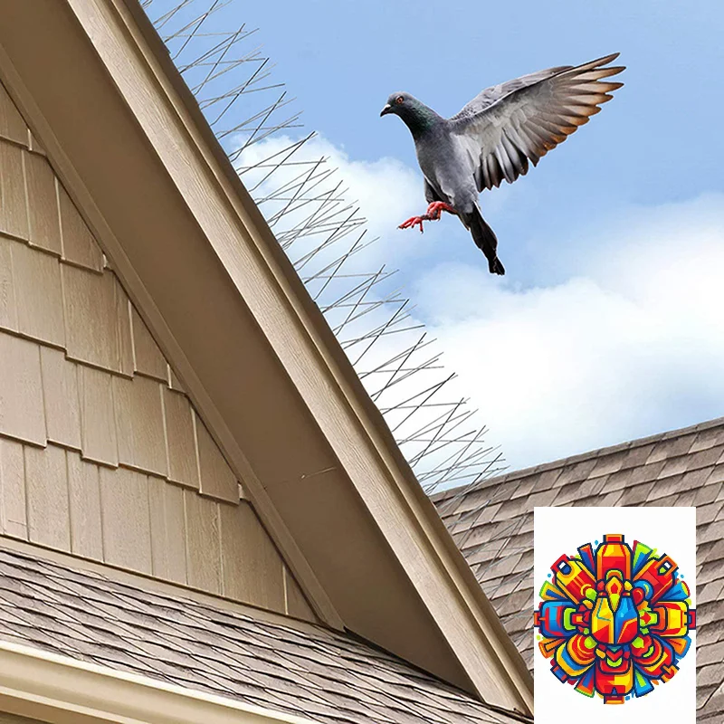 Stainless Steel Pigeon Spikes and Bird Repeller Deterrent Traps Garden Balcony Anti-bird Repellent Thorn Nail Kit Pest Control