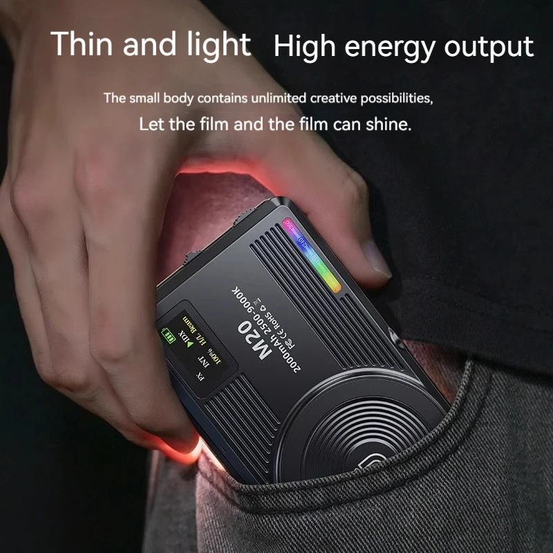 Magnetic RGB Mobile Phone Fill Light Portable Selfie Shooting Handheld Video Light CRI 95+2500-9000K Outdoor Photography Light