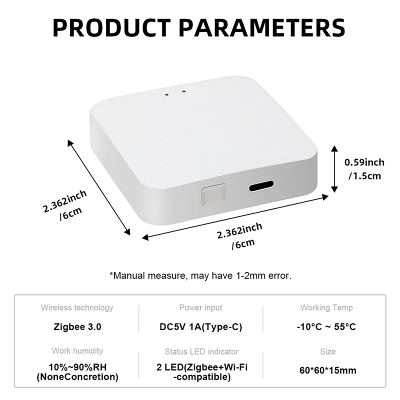 RALCA-Smart Home Wireless Bridge 2.4Ghz For Zigbee 3.0 Hub Ewelink Gateway For Zigbee Devices