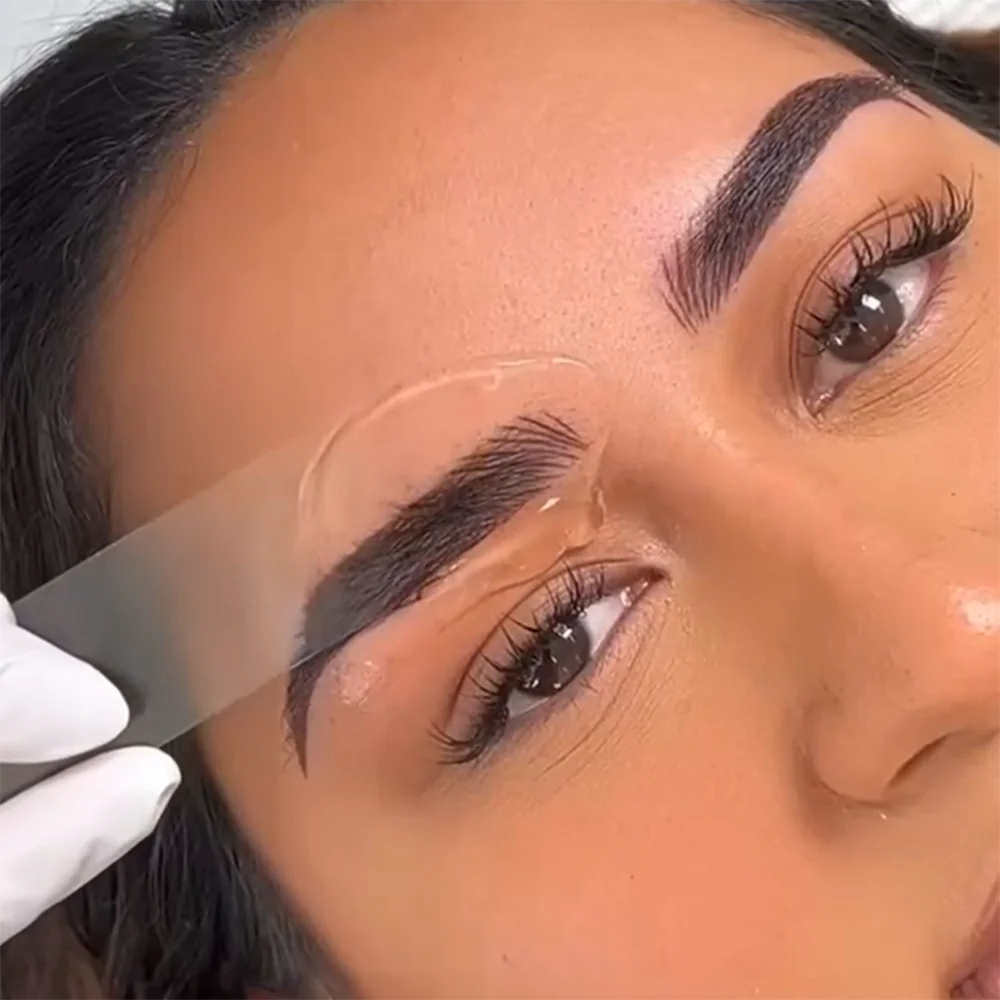 1/2 กระเป๋าพลาสติกใสสี่เหลี่ยมผืนผ้าแถบสําหรับใช้ Microblading Tattoo Anesthesia ครีม Applicator Strip PMU อุปกรณ์เสริม Supply