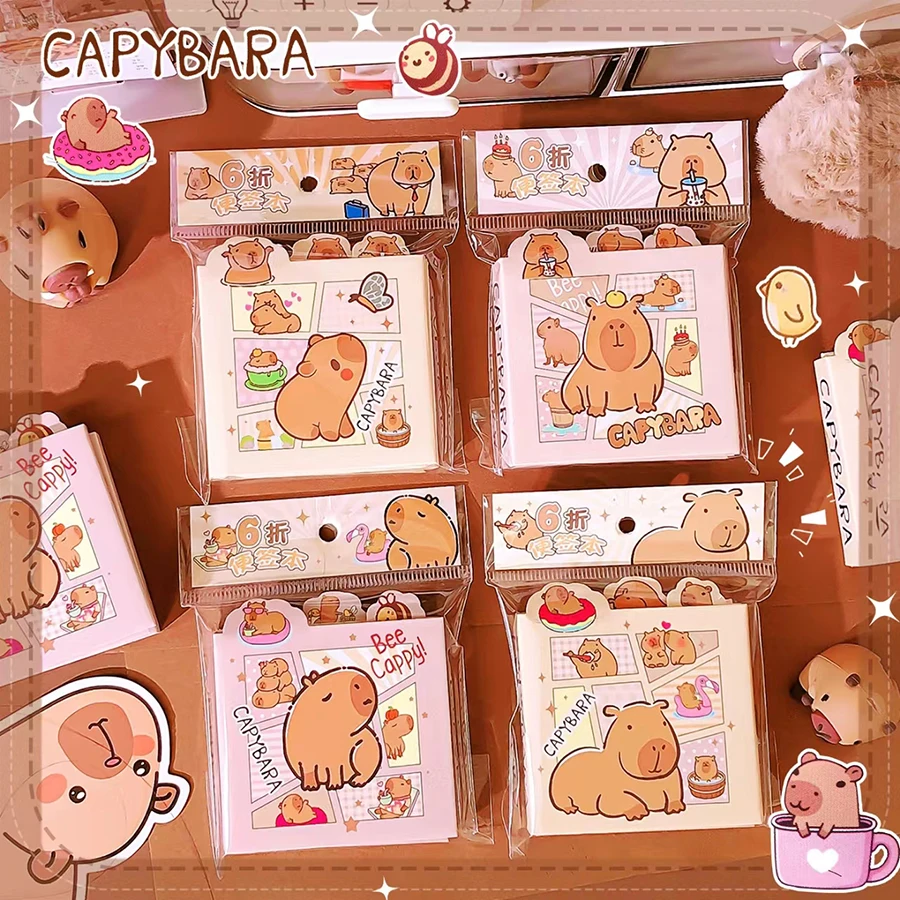 

kawaii stationery supplies offices accessories planner Aesthetic notebook capybara Portable Notepad Diary memo pad sketch book