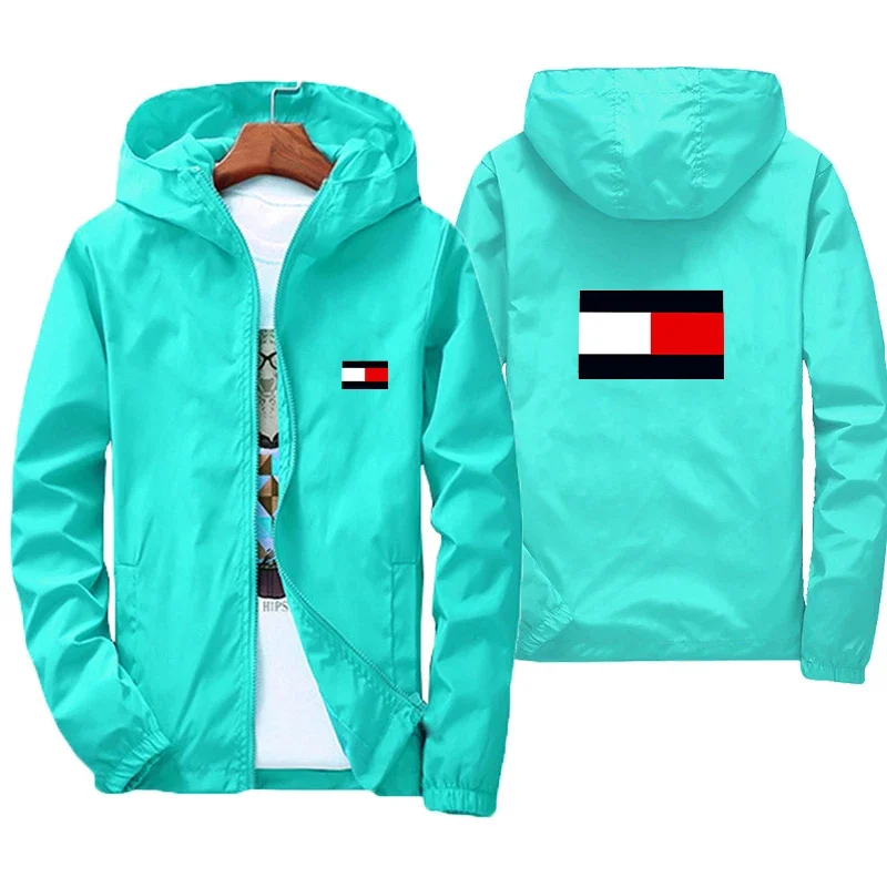 Spring and Autumn's new men's hooded windproof and waterproof casual and fashionable outdoor mountaineering sports jacket