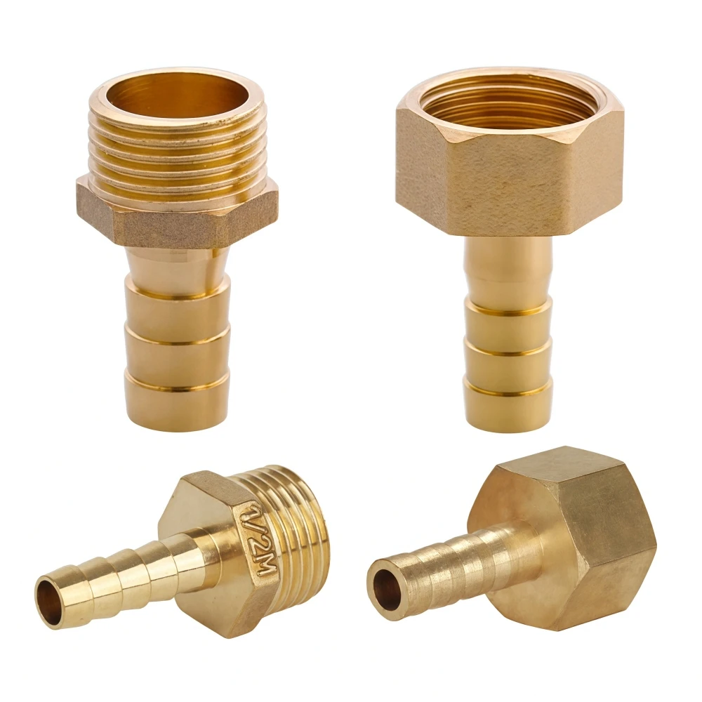 

Brass Barb Connector 6mm 8mm 10mm 14mm 25 Hose 1/4 3/4 1" Male and Female Threaded Connector Water Gas Oil Pipe Coupler Adapter
