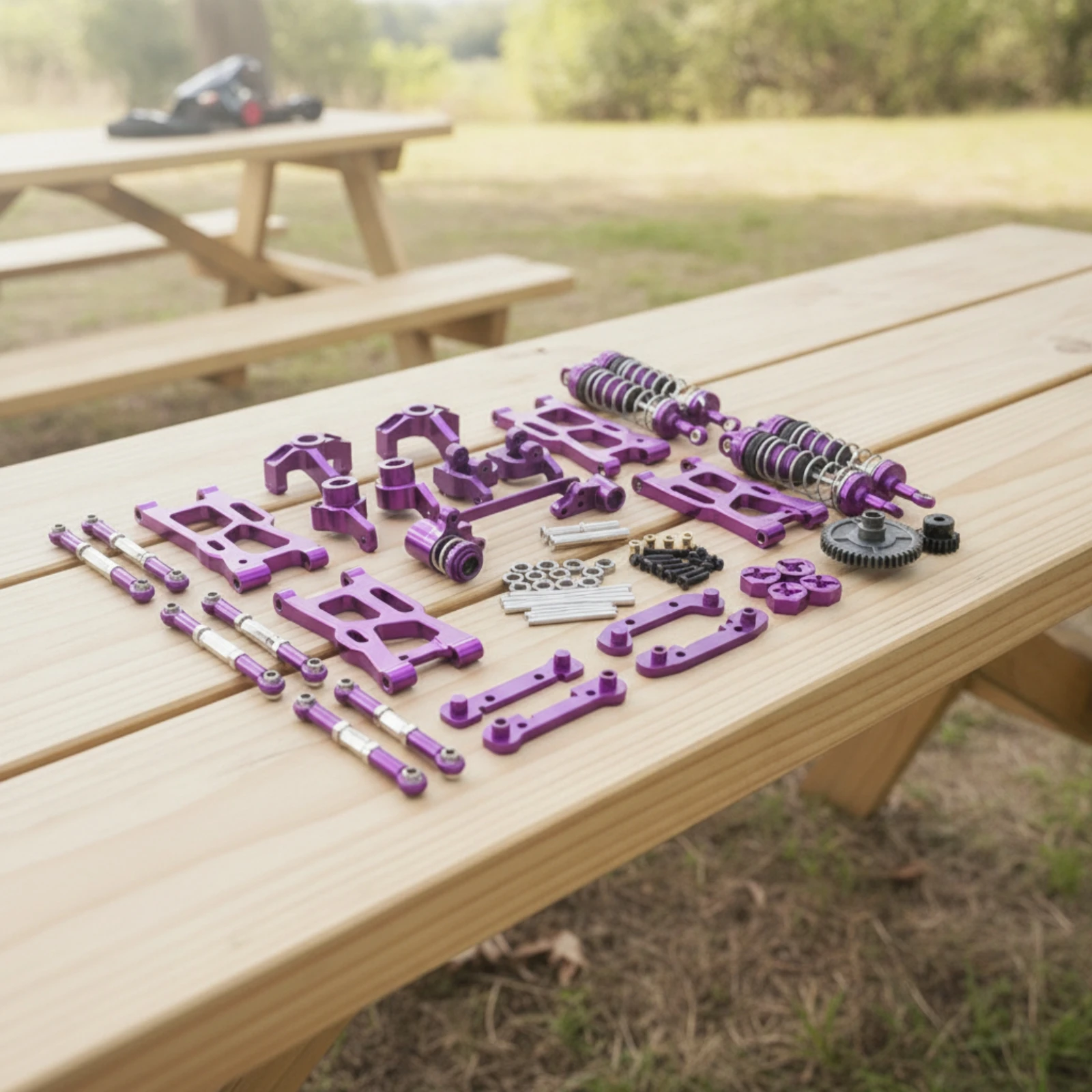 Metal Upgrade Parts Kit Excellent Damping RC Car Parts with Shock Absorbers RC Shock Absorber Easy to Install Part Smooth