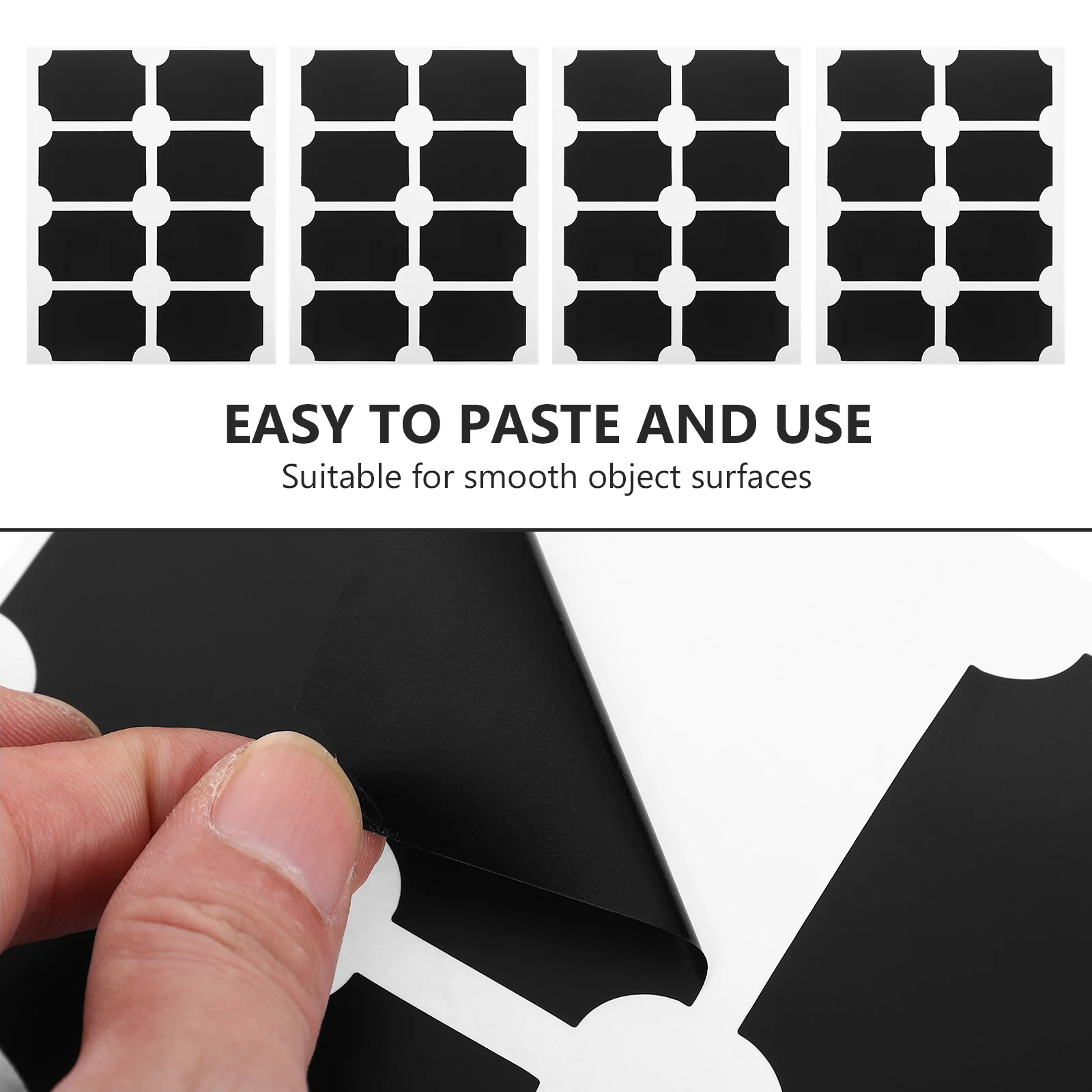 

20 Sheets Self Adhesive Chalkboard Stickers PVC Kitchen Labels for Bottles Mason Jars Writable Name Tags Seasoning Labels Home