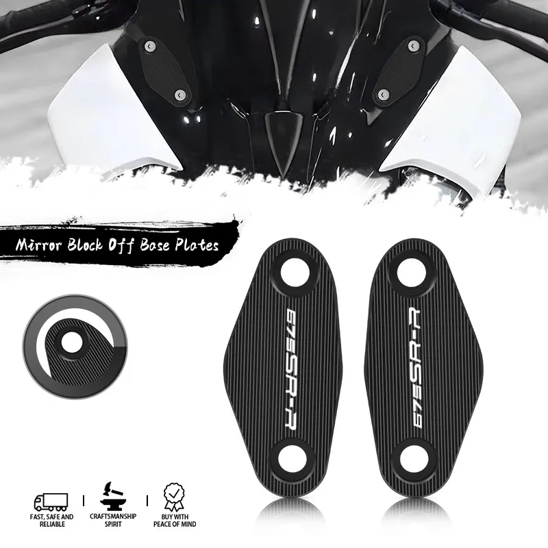 

For 675SR-R 675SRR 2024-2025 Rear Mirror Hole Cover Windscreen Driven Mirror Protector Cap 675srr Motorcycle Accessories