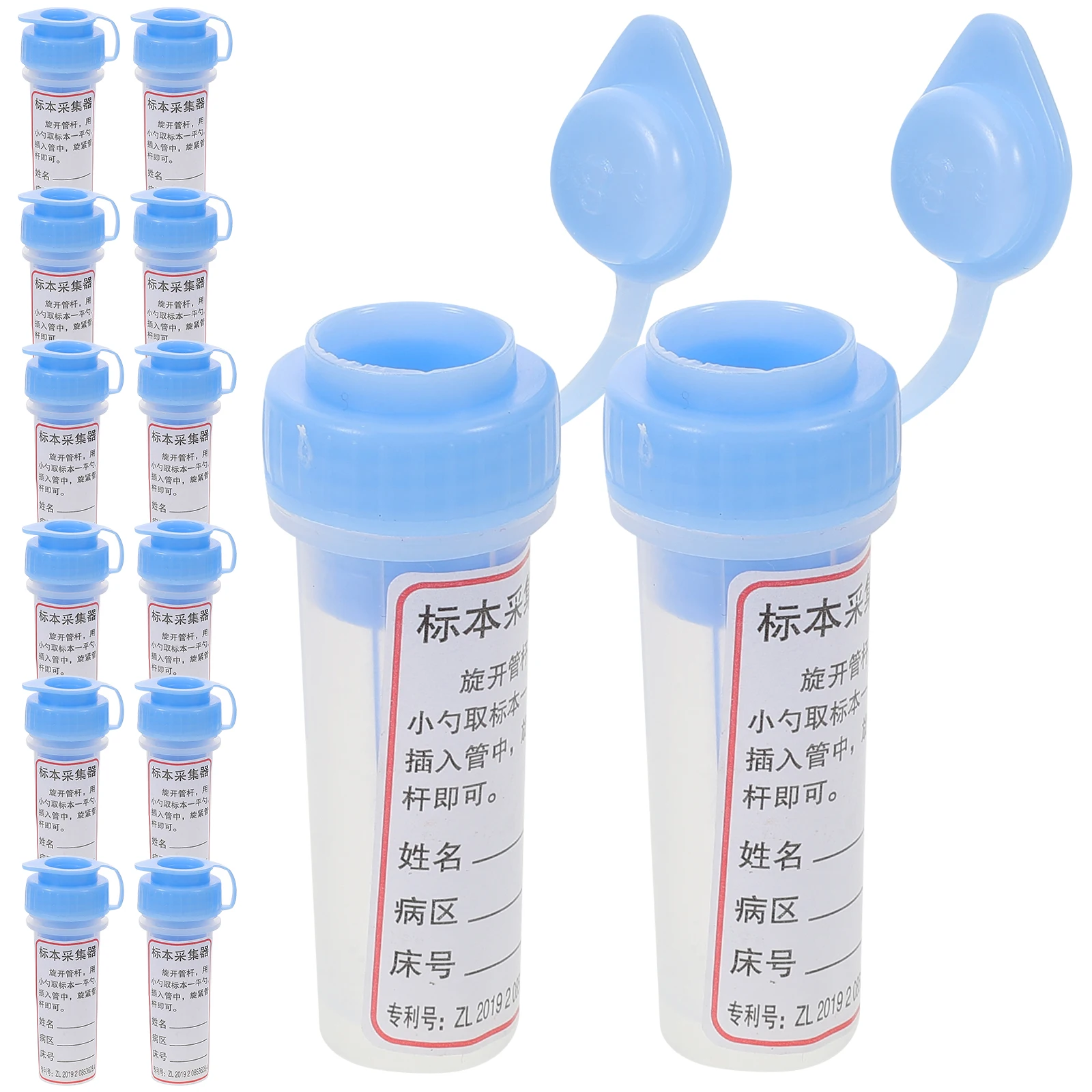 

20pcs Stool Sample Cups Fecal Containers Testing Specimen Plastic Vials With Lids 10Ml Graduated Sturdy Pp Leakproof Storage