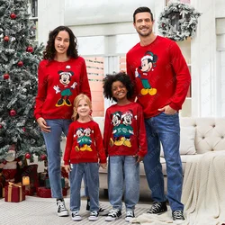 Disney Mickey Minnie Friends Family Christmas Kids Top Tee Sweatshirt Casual Sweatshirts Girls Mouse Party Hoodie Family Suit