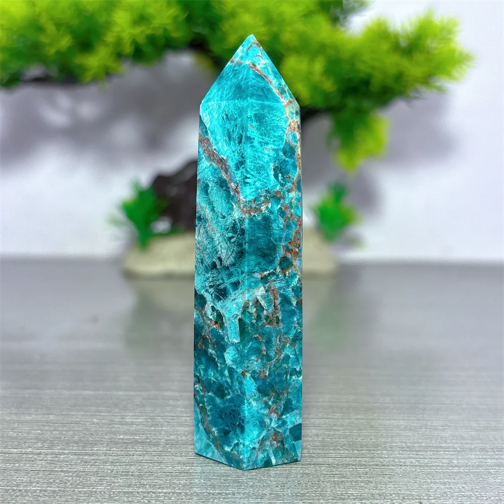 Apatite Tower Natural Crystal Lucky Quartz Stone Garden Reiki Gifts Healing Energy Love Home Decoritem Room Decor