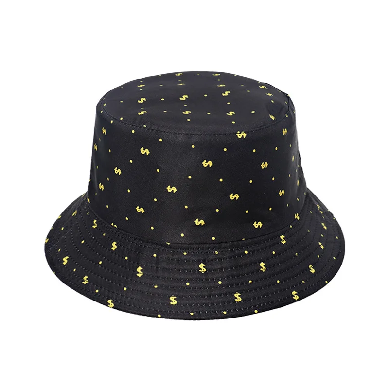 US Hundred Dollar Bucket Hat Fisherman Cap Fashion Unisex Trendy Travel Hiking Visor Hats Personality Printed Caps