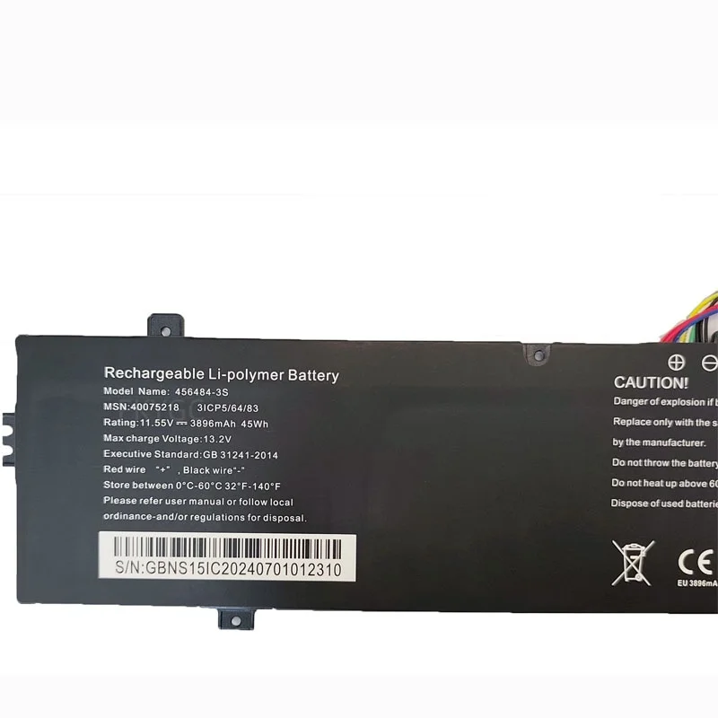 New Laptop Battery 456484-3S 11.55V 45WH 3896mAh High Quality For Medion Akoya E15309 E14303 E15407 MD62079 MD62112 MD61970