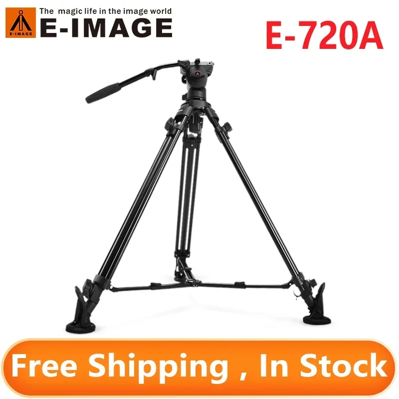 

E-IMAGE EI720A Professional 75mm Aluminum Camera Fluid Tripod Kit for dslr Studio Video