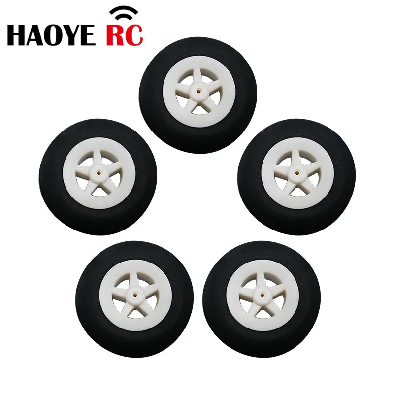 Haoye 10 sztuk/partia Dia30-55mm podwozie lekkie koła piankowe Ultra lekka gąbka opona do modelu samolotu RC akcesoria do samolotów