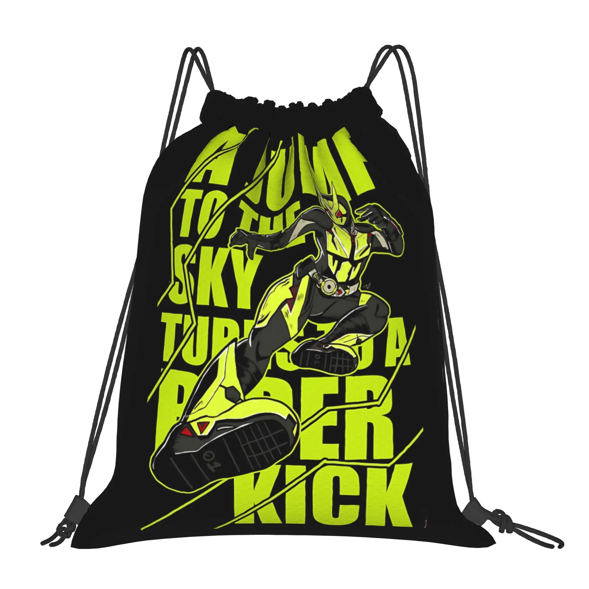 sports Pouch Kamen Rider  Portable Shopping Drawstring Bags Riding Backpack Gym Clothes Storage Backpacks