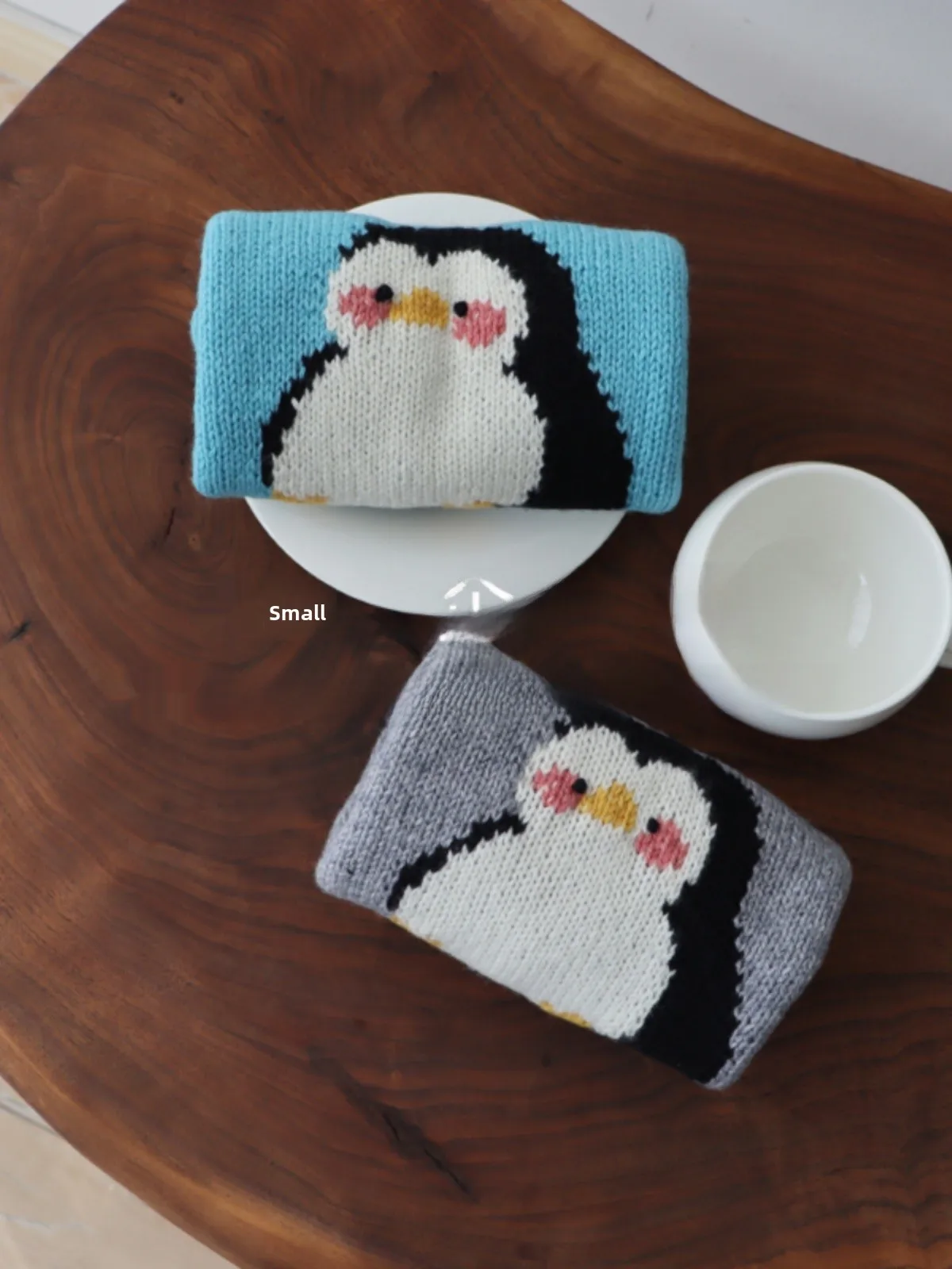 beginner's-full-wool-yarn-diy-knitting-kit-cartoon-penguin-parent-child-vest-handmade-craft-material-package