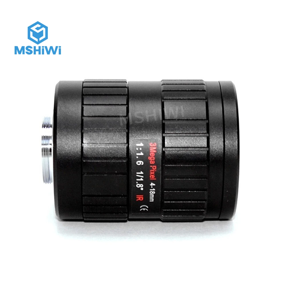3MP Varifocal 4-18Mm C Mount 1/1.8 "F1.6 Manual Iris CCTV Lenzen Industrial Camera Lens Voor Machine Vision Inspection Mon