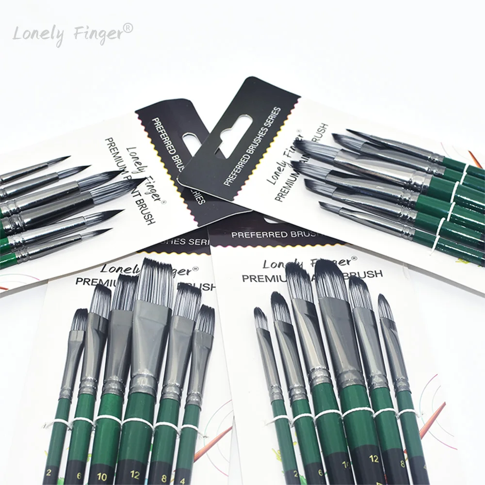 5/6/24 قطعة مجموعة فرش طلاء الفنان فرشاة رسم للفنانين لزيت الأكريليك ألوان مائية لوحة أكريليك للجسم وجه قماش الصخور